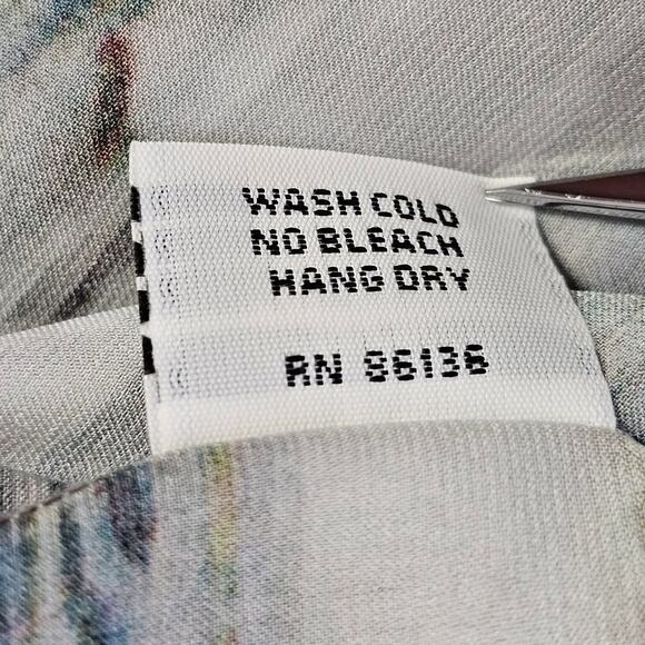 Bryn Walker Women's Silver Printed Danuta Jacket Size Large Oversized Lagenlook - Picture 10 of 11